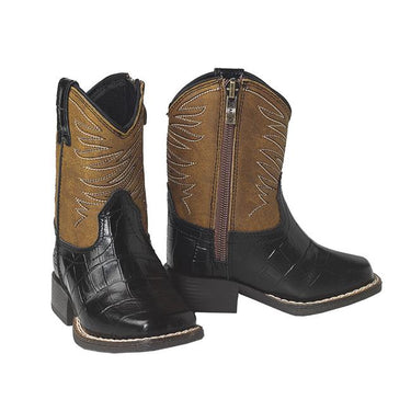 M&F Western Phoenix LIL Stompers Toddler Leather Boots - Brown - Size 4