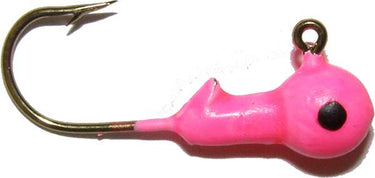 Big Bite Baits 1/16oz Ball Head Jig (Pink/Black Eye)