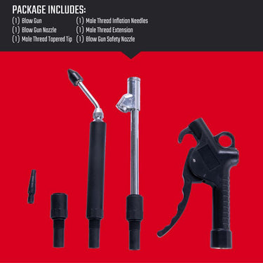 Craftsman Steel Air Blow Gun Kit 1/4 in. NPT 6 pc