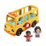 Little People yellow school bus push-along vehicle with two figures