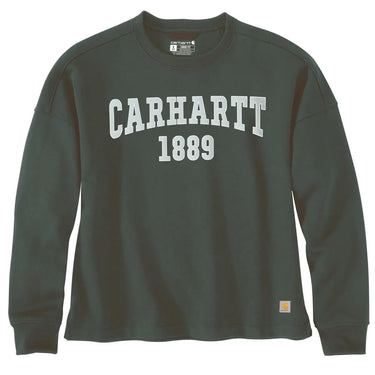 Carhartt Women's Loose Fit Midweight Graphic Sweatshirt (Greenstone) Size S