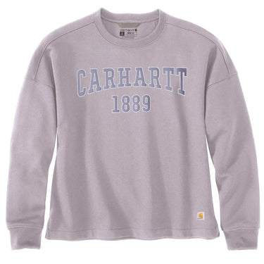 Carhartt Women's Loose Fit Midweight Graphic Sweatshirt (Mica) Size L