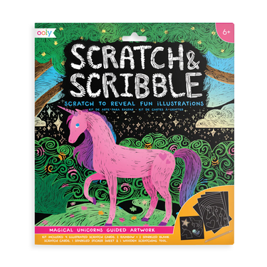 Ooly Magical Unicorn Scratch and Scribble Scratch Art Kit