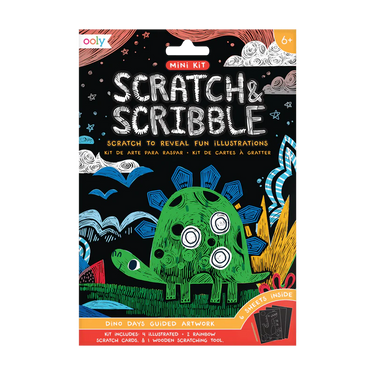 Ooly Dinosaur Days Scratch and Scribble Mini Scratch Art Kit