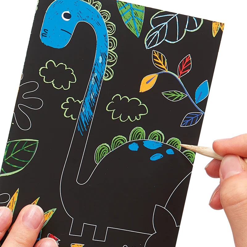 Load image into Gallery viewer, Ooly Dinosaur Days Scratch and Scribble Mini Scratch Art Kit
