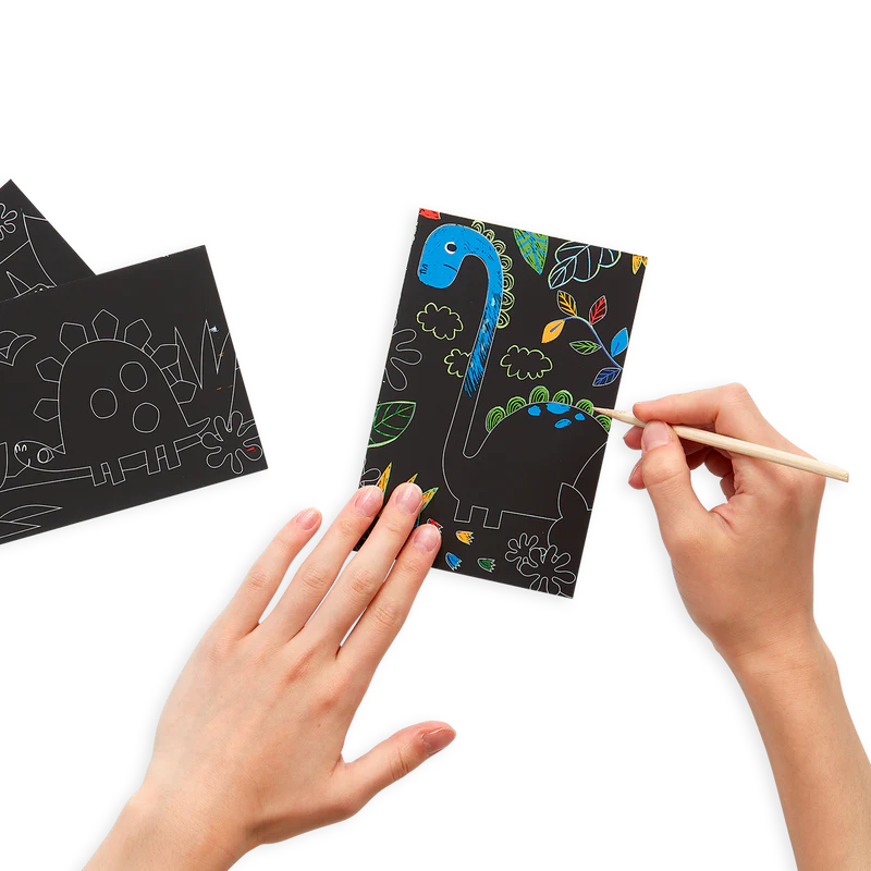 Load image into Gallery viewer, Ooly Dinosaur Days Scratch and Scribble Mini Scratch Art Kit
