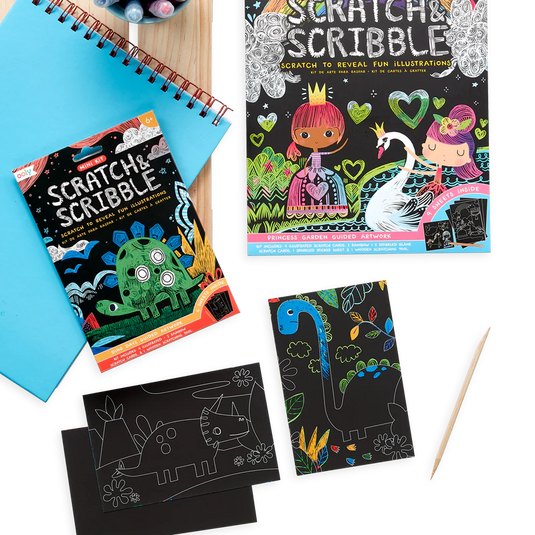 Ooly Dinosaur Days Scratch and Scribble Mini Scratch Art Kit