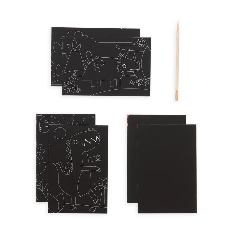 Load image into Gallery viewer, Ooly Dinosaur Days Scratch and Scribble Mini Scratch Art Kit
