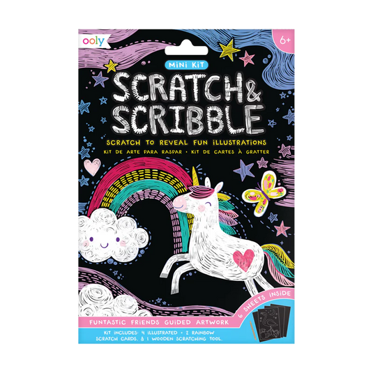 Ooly Funtastic Friends Scratch and Scribble Mini Scratch Art Kit