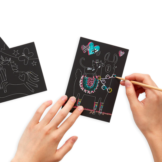 Ooly Funtastic Friends Scratch and Scribble Mini Scratch Art Kit