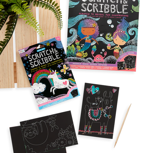 Ooly Funtastic Friends Scratch and Scribble Mini Scratch Art Kit