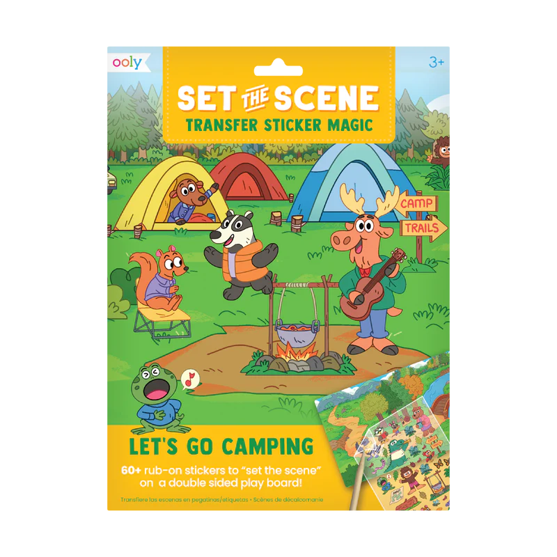 Load image into Gallery viewer, Ooly Set The Scene Transfer Stickers Magic - Let&#39;s Go Camping
