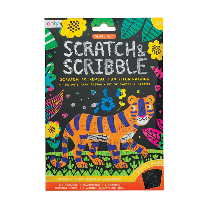 Ooly Jungle Fun Mini Scratch and Scribble Art Kit