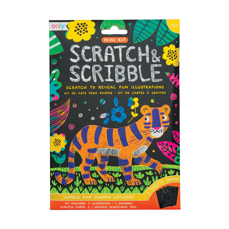 Load image into Gallery viewer, Ooly Jungle Fun Mini Scratch and Scribble Art Kit
