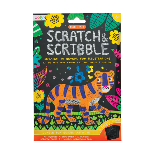 Ooly Jungle Fun Mini Scratch and Scribble Art Kit