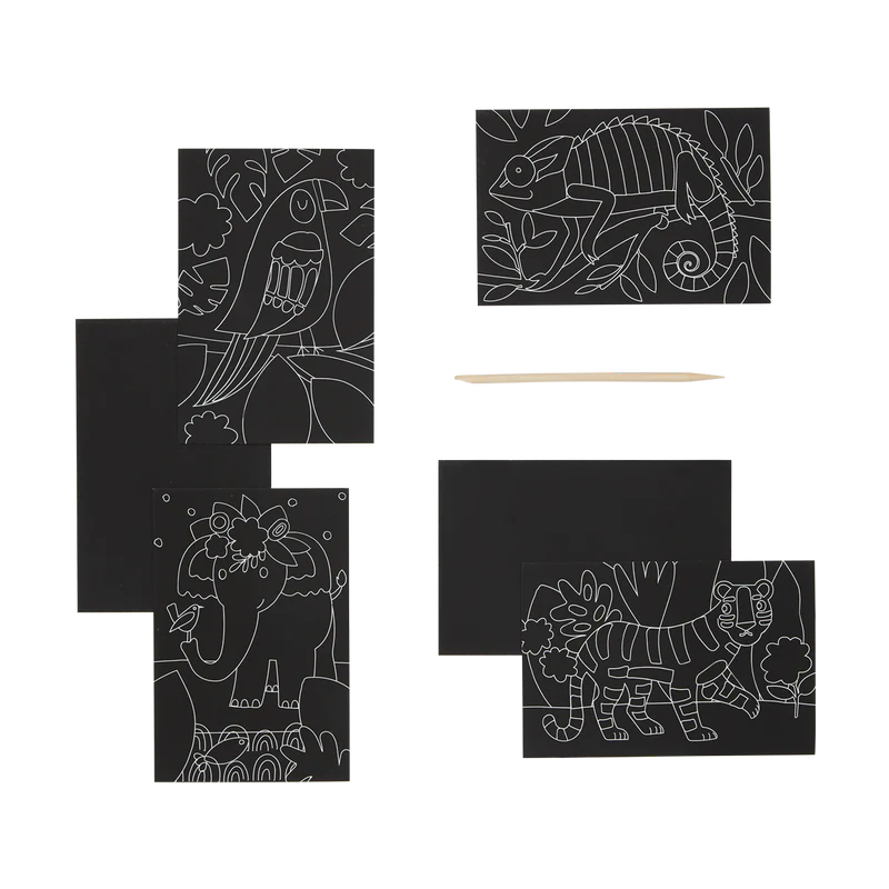 Load image into Gallery viewer, Ooly Jungle Fun Mini Scratch and Scribble Art Kit
