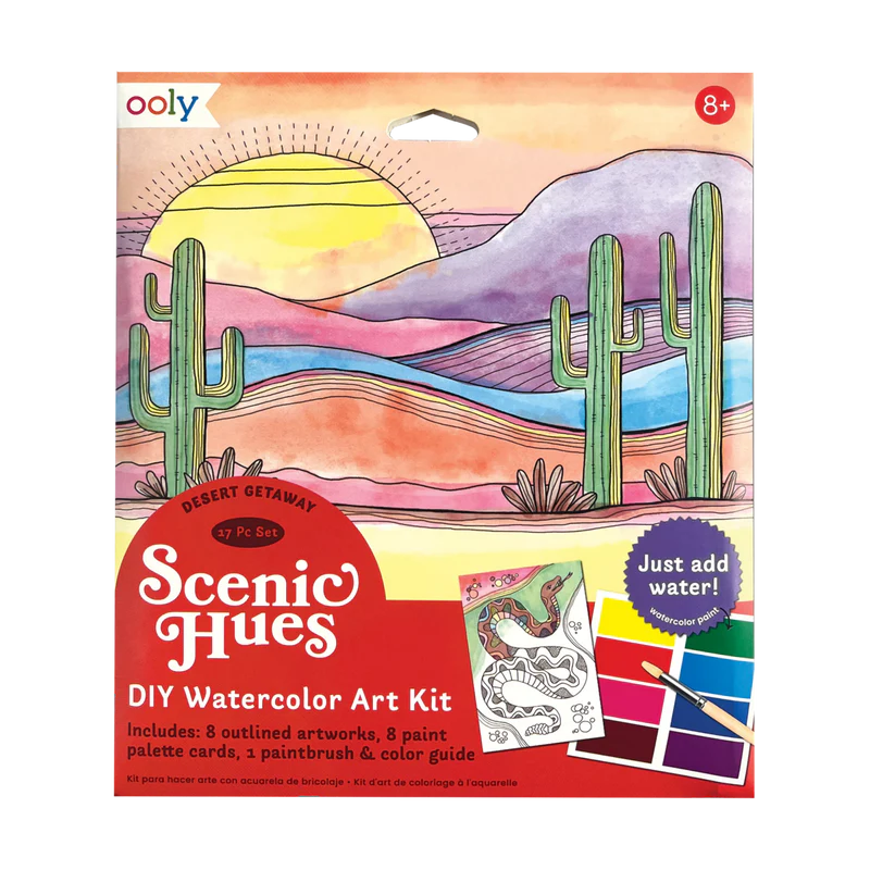 Load image into Gallery viewer, Ooly Scenic Hues Water Color Art Kit - Desert Getaway
