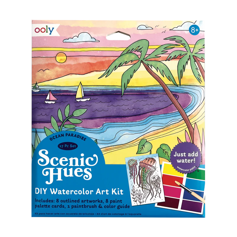 Load image into Gallery viewer, Ooly Scenic Hues Water Color Art Kit - Ocean Paradise
