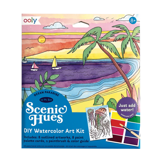 Ooly Scenic Hues Water Color Art Kit - Ocean Paradise