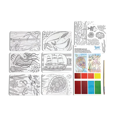 Ooly Scenic Hues Water Color Art Kit - Ocean Paradise