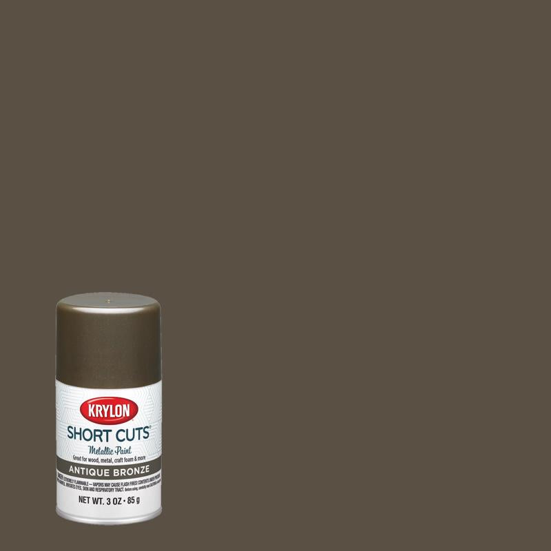 Load image into Gallery viewer, Krylon Short Cuts Metallic Antique Bronze Spray Paint 3 oz
