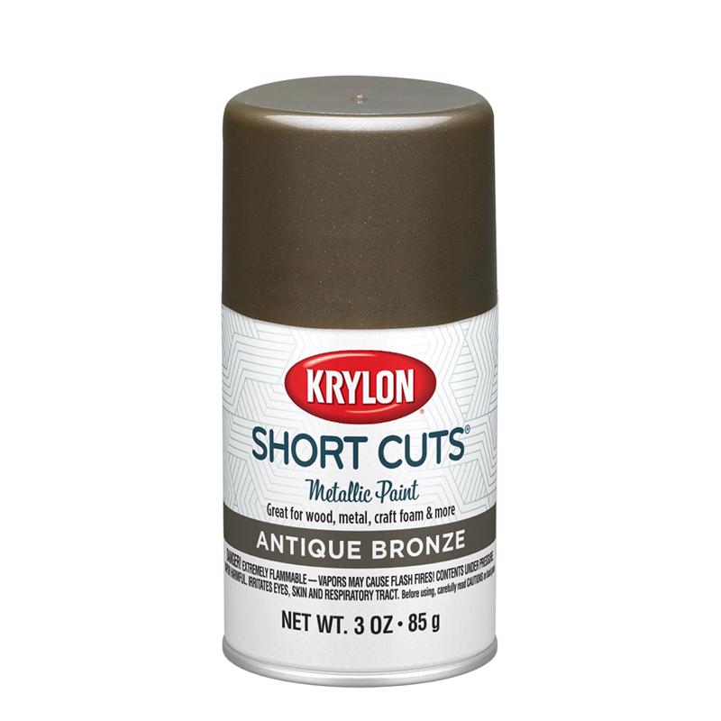 Load image into Gallery viewer, Krylon Short Cuts Metallic Antique Bronze Spray Paint 3 oz
