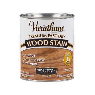 Varathane Semi-Transparent Traditional Cherry Oil-Based Urethane Modified Alkyd Fast Dry Wood Stain 1qt