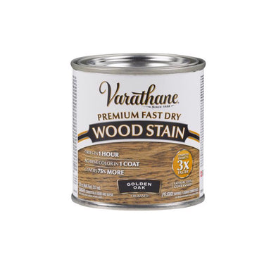 Varathane Premium Semi-Transparent Golden Oak Oil-Based Urethane Modified Alkyd Fast Dry Wood Stain 1/2 pt