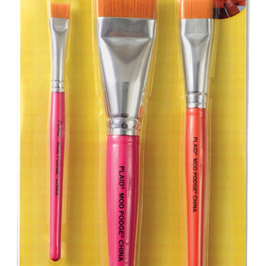 Plaid Mod Podge Flat Decoupage Brush Set
