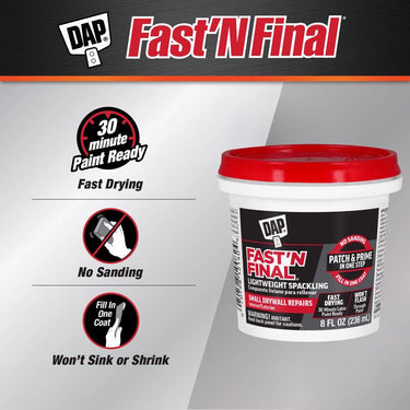 DAP Fast 'N Final Ready to Use White Lightweight Spackling Compound 1 gal