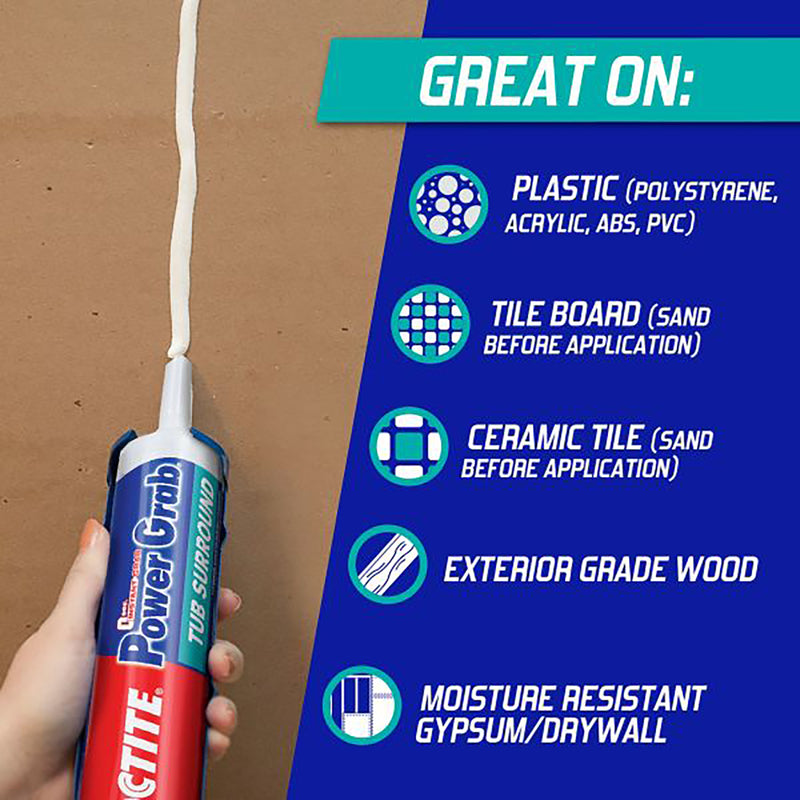 Load image into Gallery viewer, Loctite Power Grab Tub Surrounds Synthetic Latex Construction Adhesive 10 oz
