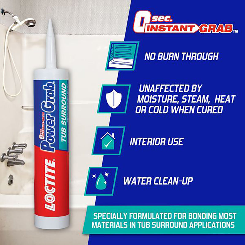 Load image into Gallery viewer, Loctite Power Grab Tub Surrounds Synthetic Latex Construction Adhesive 10 oz
