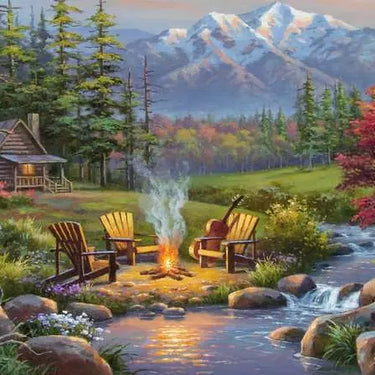 Jigsaw Puzzle Riverside Livingroom - 750 Pieces