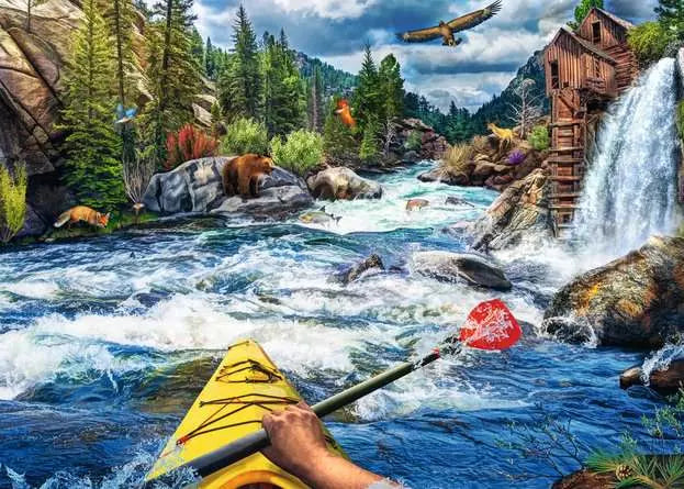 Load image into Gallery viewer, Jigsaw Puzzle Whitewater Kayaking - 1000 Pieces
