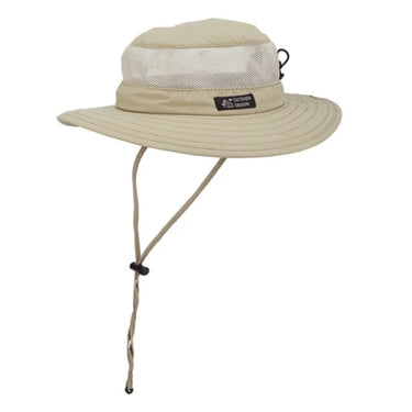 DPC Men's Supplex Big Brim Mesh Side Hat, UPF 50+ Protection Charcoal Khaki
