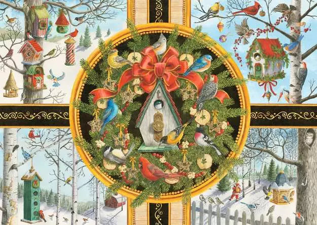 Load image into Gallery viewer, Jigsaw Puzzle Christmas Songbirds - 500 Pieces
