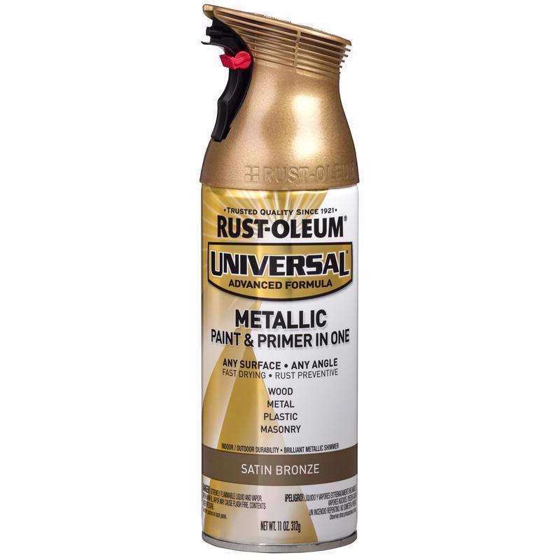 Load image into Gallery viewer, Rust-Oleum Universal Metallic Satin Bronze Metallic Spray Paint 11 oz
