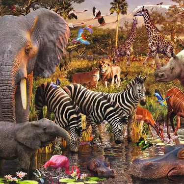 Jigsaw Puzzle African Animal World - 3000 Pieces Puzzle
