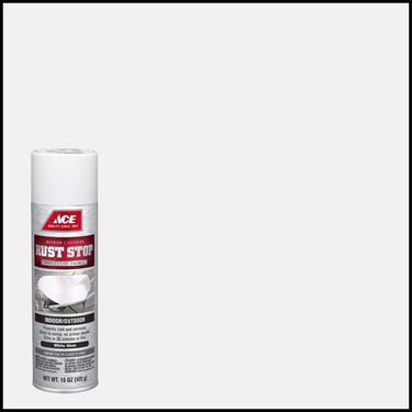 Ace Rust Stop Gloss White Protective Enamel Spray Paint 15 oz