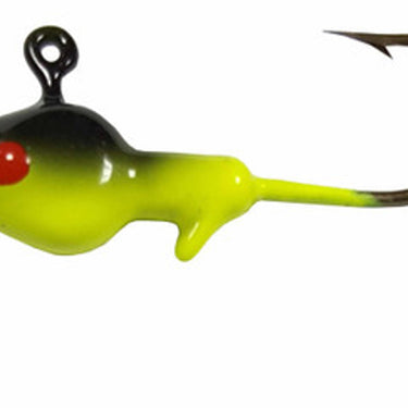 Big Bite Baits Minnow Head Jig 32OZ Black/Chartreuse