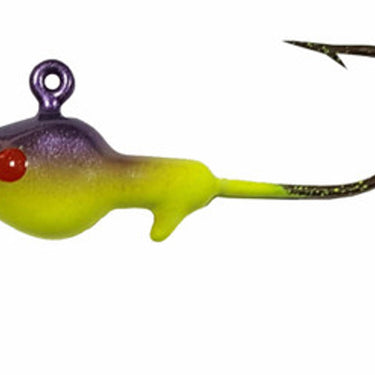 Big Bite Baits Minnow Head Jig 32OZ Purple/Chartreuse