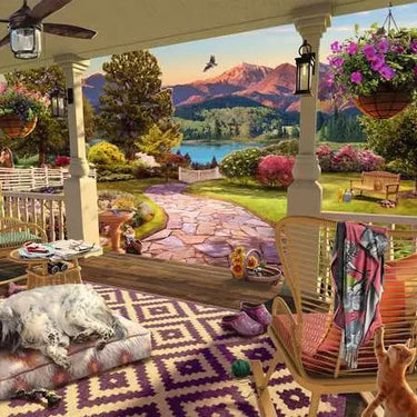 Jigsaw Puzzle Cozy Front Porch - 750 Pieces
