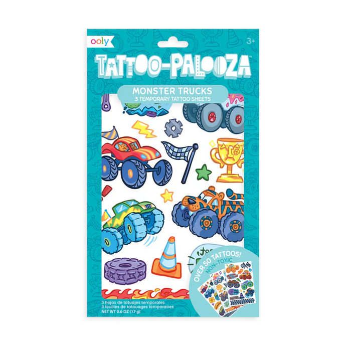 Ooly Tattoo-Palooza Temporary Tattoos - Monster Truck