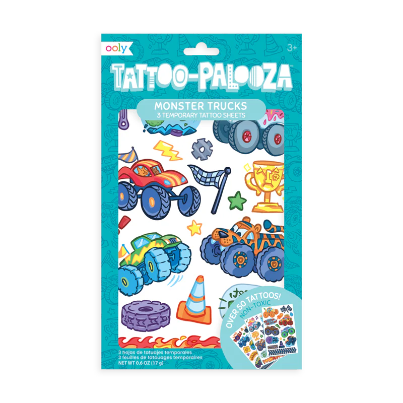 Load image into Gallery viewer, Ooly Tattoo-Palooza Temporary Tattoos - Monster Truck
