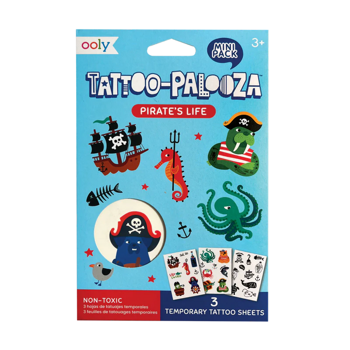 Ooly Mini Tattoo Palooza Temporary Tattoos - Pirate's Life