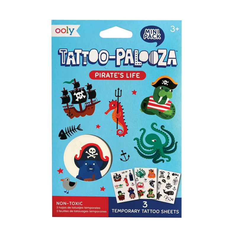 Load image into Gallery viewer, Ooly Mini Tattoo Palooza Temporary Tattoos - Pirate&#39;s Life
