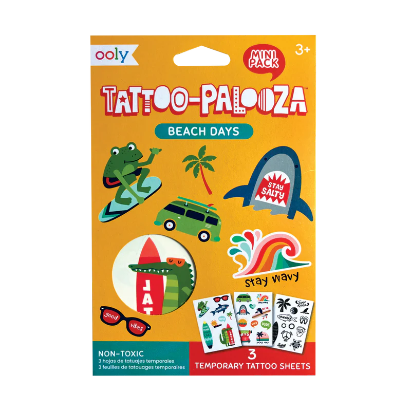 Load image into Gallery viewer, Ooly Mini Tattoo Palooza Temporary Tattoos - Beach Days
