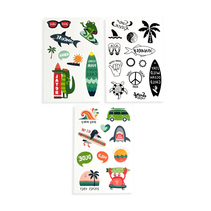 Load image into Gallery viewer, Ooly Mini Tattoo Palooza Temporary Tattoos - Beach Days
