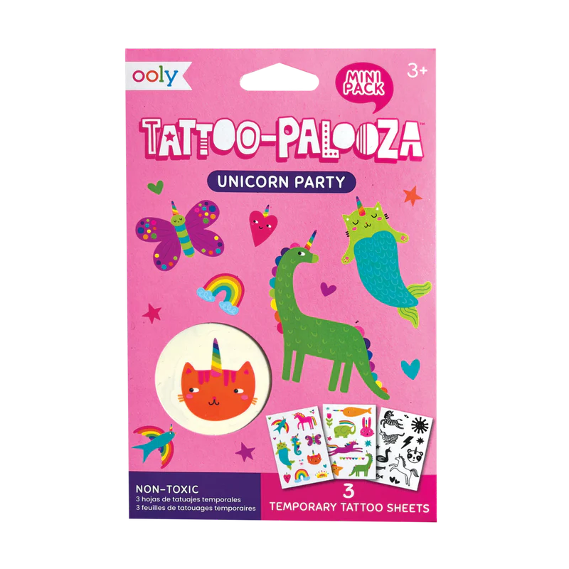 Load image into Gallery viewer, Ooly Mini Tattoo Palooza Temporary Tattoos - Unicorn Party
