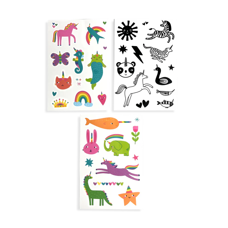 Load image into Gallery viewer, Ooly Mini Tattoo Palooza Temporary Tattoos - Unicorn Party
